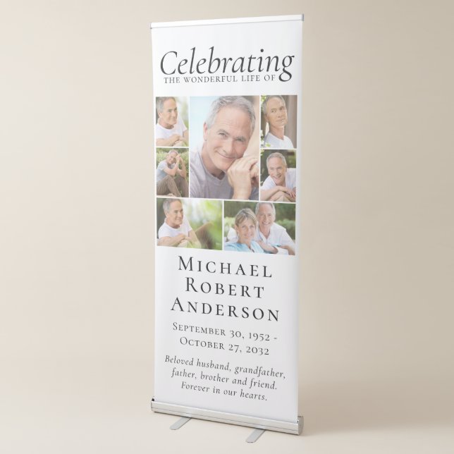 Celebration of Life Multiple Photo Welcome Retractable Banner (3/4)