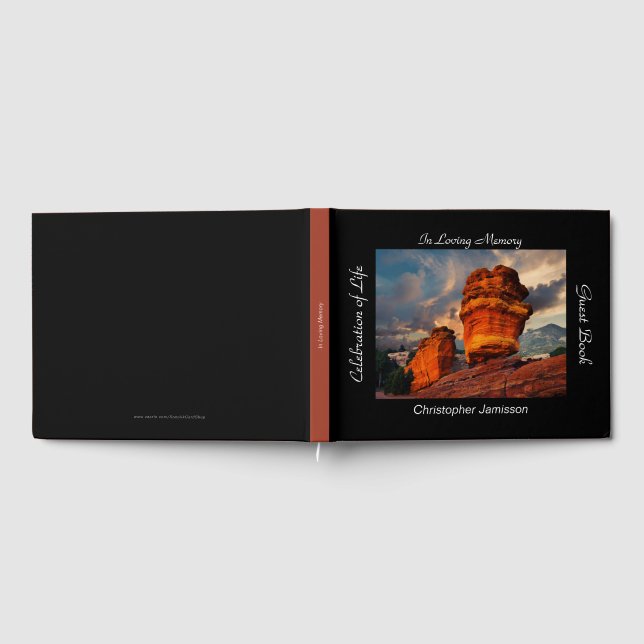 Celebration of Life, Name, Balanced Rock Guest Book (Full)