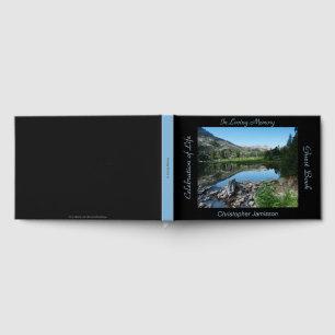 Celebration of Life, Name, Reflection in Lake Guest Book