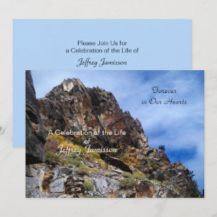 Celebration of Life Nature, Rugged Mountains Invitation