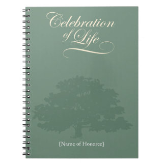 Celebration of Life Oak Tree Memories notebook