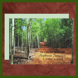 Celebration of Life Path Thru the Aspen Aspens Invitation