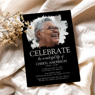 Celebration of Life Personalised Photo Memorial Invitation