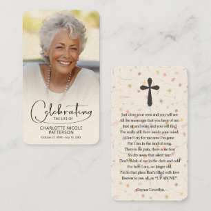 Celebration of Life Photo Bookmark Prayer Card