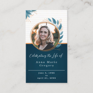 Celebration of Life Photo Bronze Prayer Card