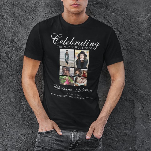 Celebration Of life | Photo Collage Memorial T-Shirt (Creator Uploaded)