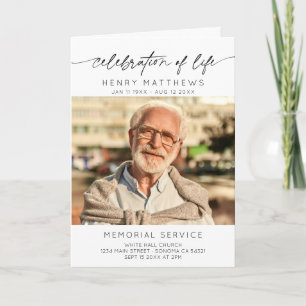 Celebration of Life Photo Funeral Order of Service Programme