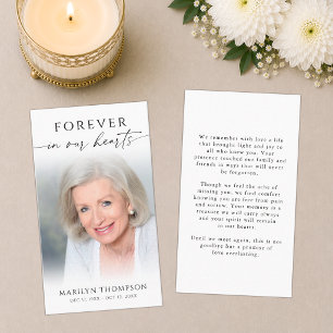Celebration of Life Photo Funeral Prayer Card