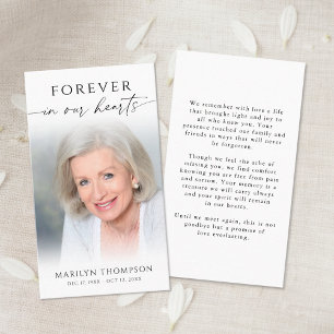 Celebration of Life Photo Funeral Prayer Card