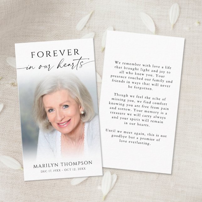 Celebration of Life Photo Funeral Prayer Card (Creator Uploaded)