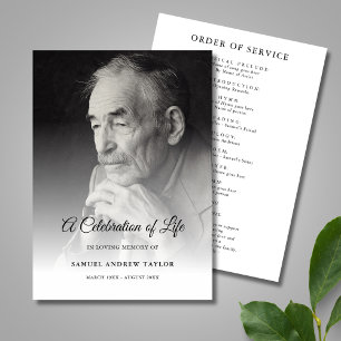 Celebration of Life Photo Funeral Program Programme