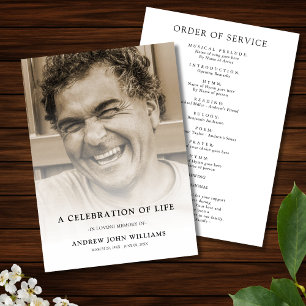 Celebration of Life Photo Funeral Program Programme
