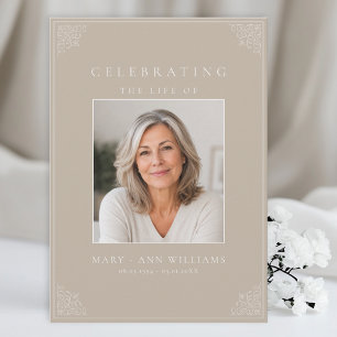 Celebration of Life Photo Funeral Sympathy Card