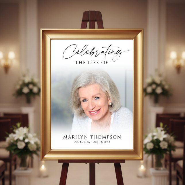 Celebration of Life Photo Funeral Welcome Sign (Creator Uploaded)