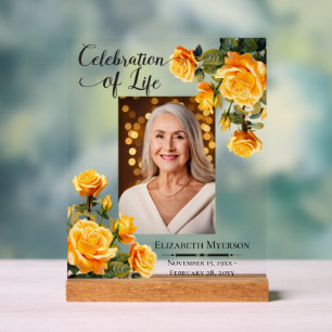 Celebration of Life Photo Memorial Acrylic Sign