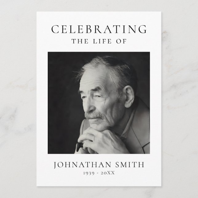 Celebration of Life Photo Memorial Funeral Programme (Front)