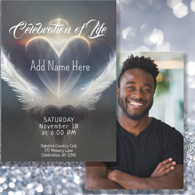 Celebration of Life - Photo Memorial Invitation (Creator Uploaded)