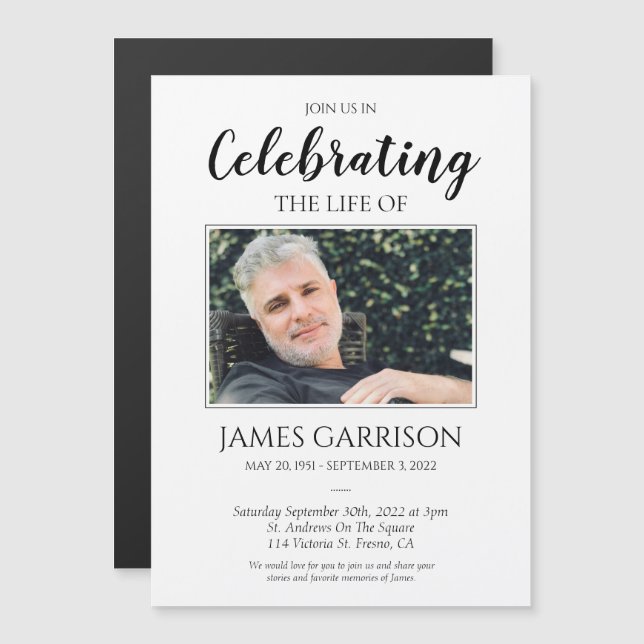 Celebration Of Life Photo Memorial Magnet (Front/Back)