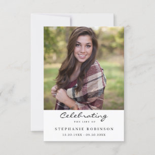 Celebration of Life Photo Memorial Prayer Card