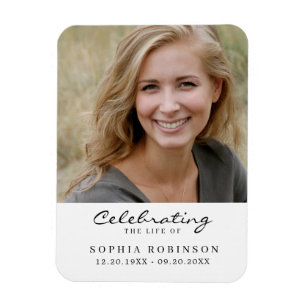 Celebration of Life Photo Memorial Prayer Keepsake Magnet