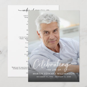 Celebration of Life Photo Order of Service Programme