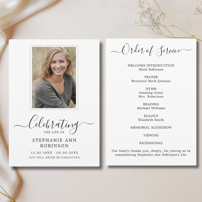 Celebration of Life Photo Order of Service Programme (Creator Uploaded)