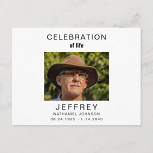 Celebration of Life Photo Postcard