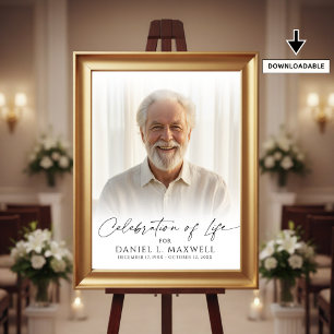 Celebration of Life Photo Script Welcome Sign