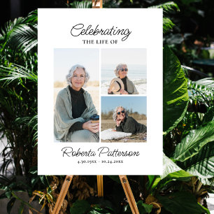 Celebration of Life Photos, Memorial Welcome Poster