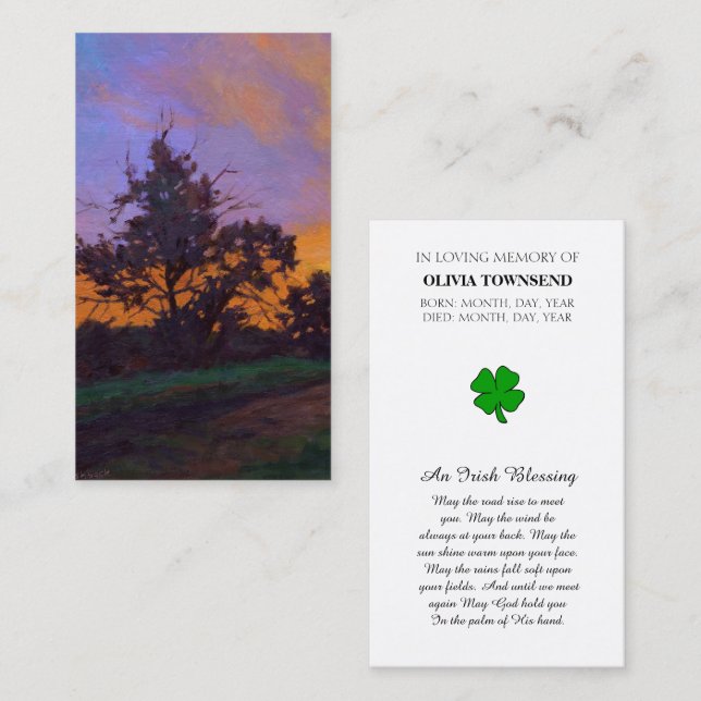 Celebration of Life Picture Memorial Card (Front/Back)