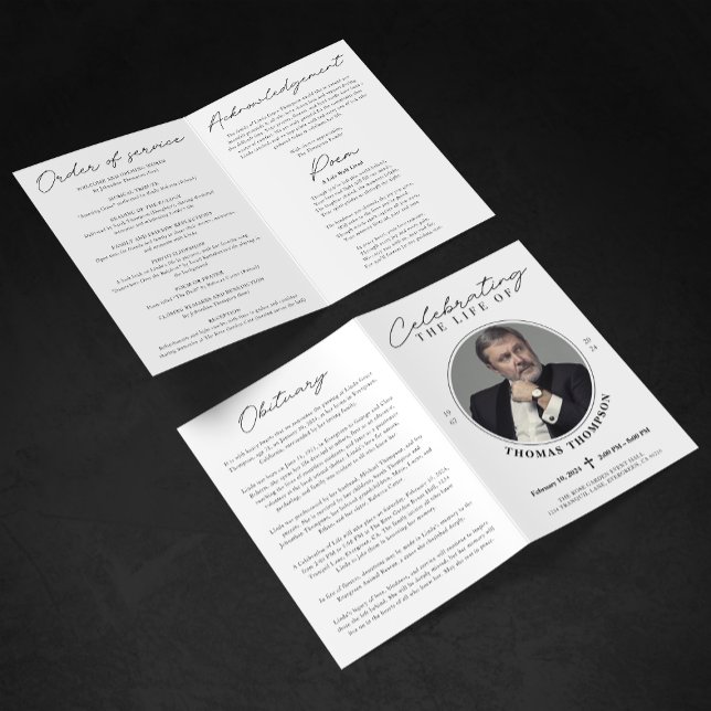 Celebration of Life Program Memorial Service Photo Programme (Creator Uploaded)