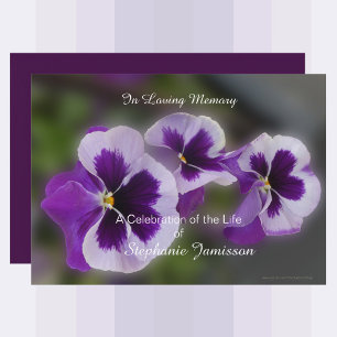 Celebration of Life Purple Flowers Floral Postcard