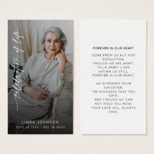 Celebration of Life Remembrance Photo Funeral 