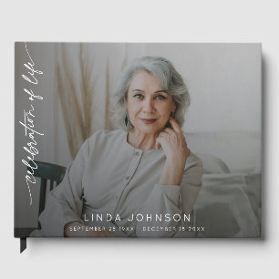 Celebration of Life Remembrance Photo Funeral Guest Book