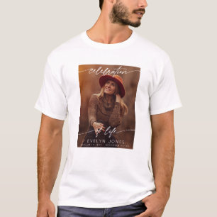 Celebration of Life Script Funeral Memorial Photo T-Shirt