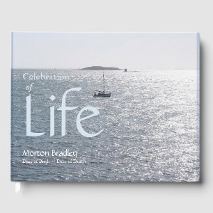 Celebration of Life Seascape 1 Photo Guest Book