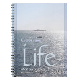 Celebration of Life Seascape 1 Photo GuestBook Notebook