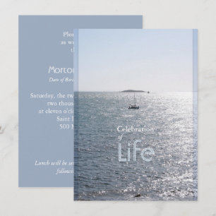 Celebration of Life Seascape 3 Invitations