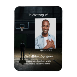 Celebration of Life Service Basketball Player Magnet