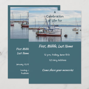 Celebration of Life Service Commercial Fisherman Invitation