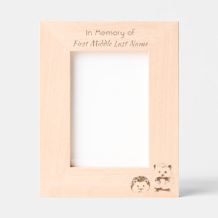 Celebration of Life Service Hedgehog Children Etched Frames