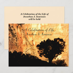 Celebration of Life Service Invitation, Lone Tree Invitation