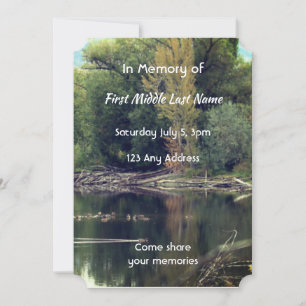 Celebration of Life Service  Lake Pond Park Ducks  Invitation