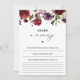 Celebration Of Life Share A Memory Card