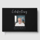 Celebration of Life Simple Photo Gold Foil Funeral