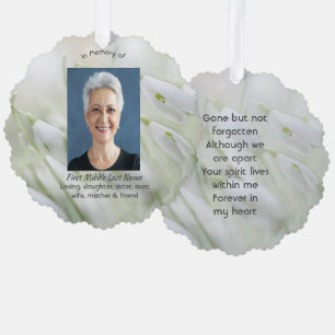 Celebration of Life Snowdrop Flowers Tree Decoration Card