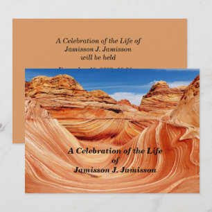 Celebration of Life Southwest The Wave Arizona Invitation