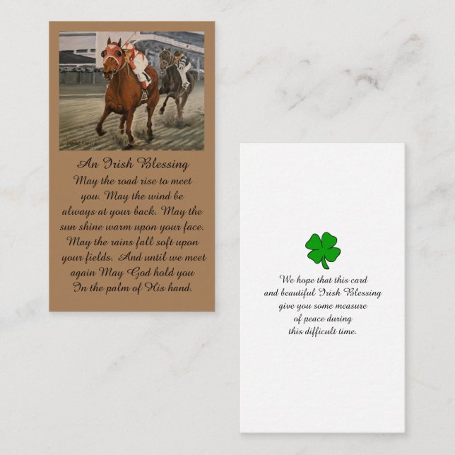 Celebration of Life Sympathy Card (Front/Back)