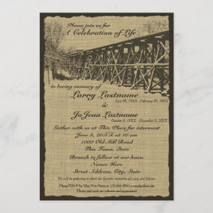 Celebration of Life Train Trestle Invitation