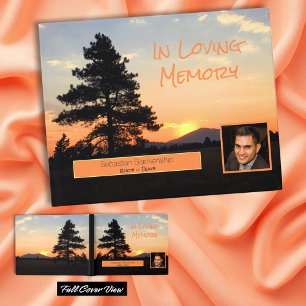 Celebration of Life Tranquil Sunset Custom Photo Guest Book